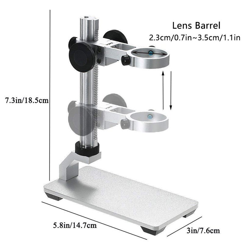 Bysameyee Aluminum Alloy Stand Holder for USB/Wi-Fi Digital Microscope, Bysameyee Universal Diameter Metal Mount with Microscope Carrying Case - Image 3
